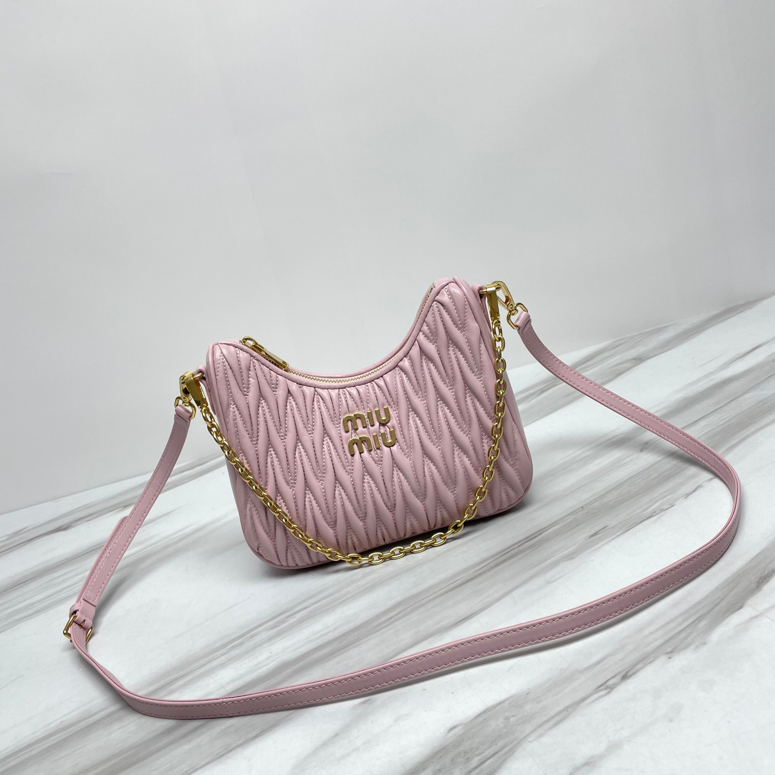 Miu Miu Pink Matelasse Shoulder Bag for Women Online