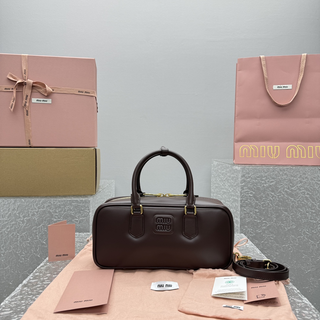 Miu Miu Medium Arcadie Top Handle Radica in Leather