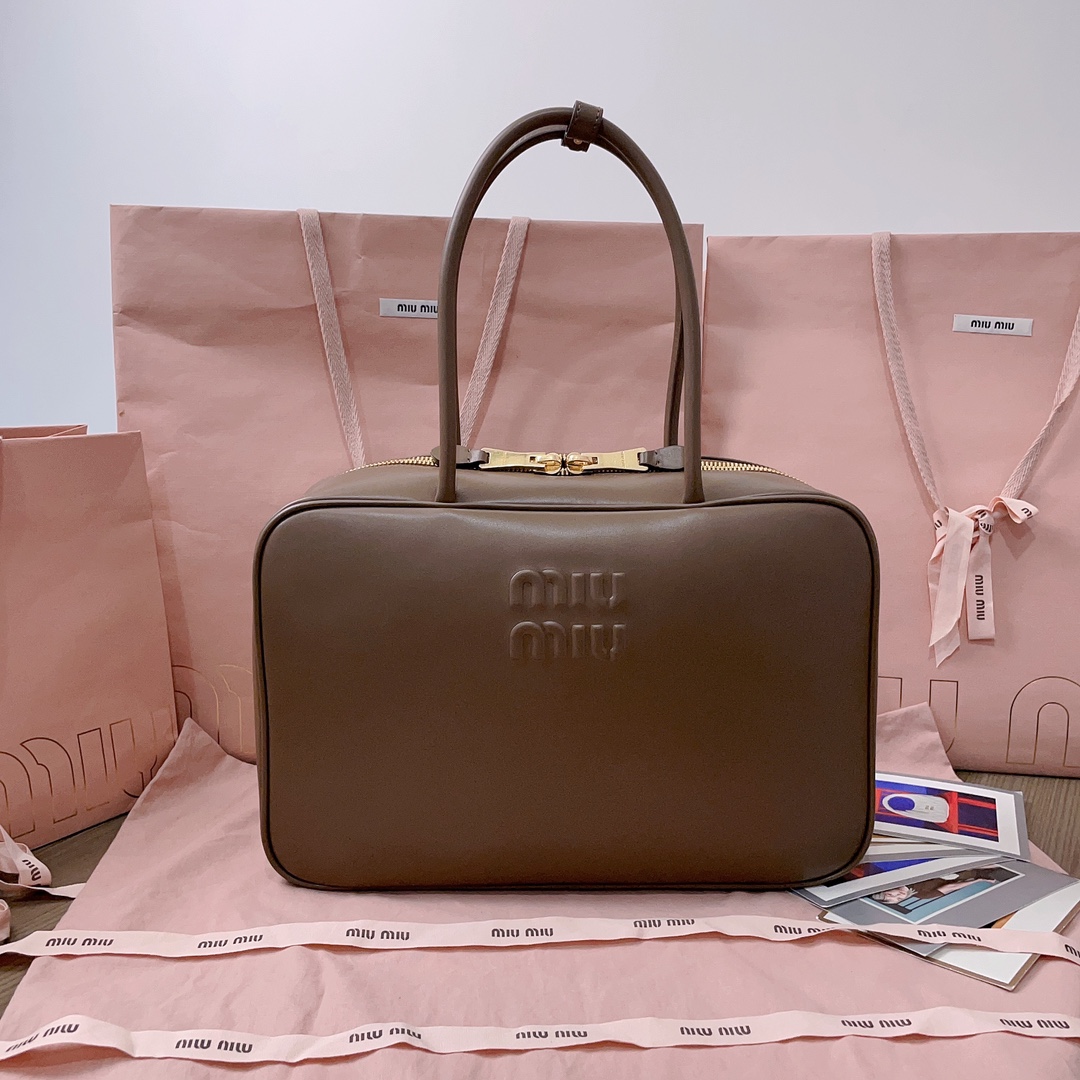 MIU MIU WOMEN-BAGS HANDBAGS Leather beau bag Miu Miu 00649