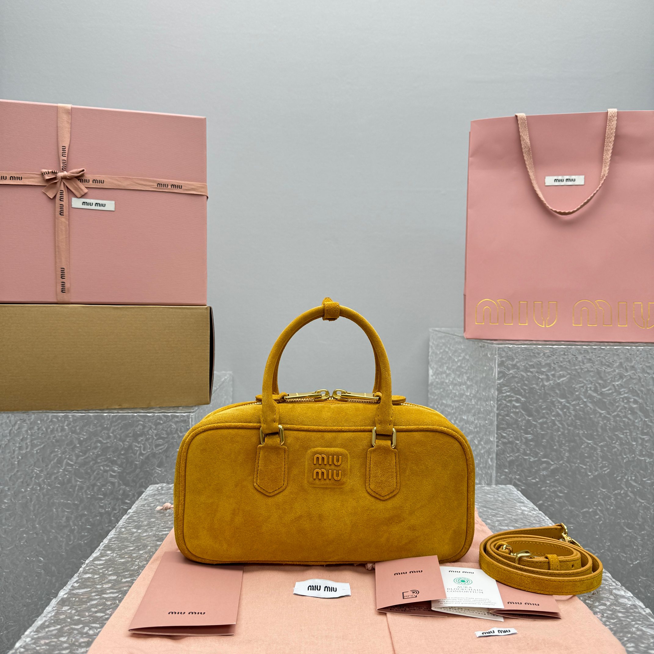 Miu Miu Caramel Arcadie Matelassé Nappa Leather Bag | Miu Miu