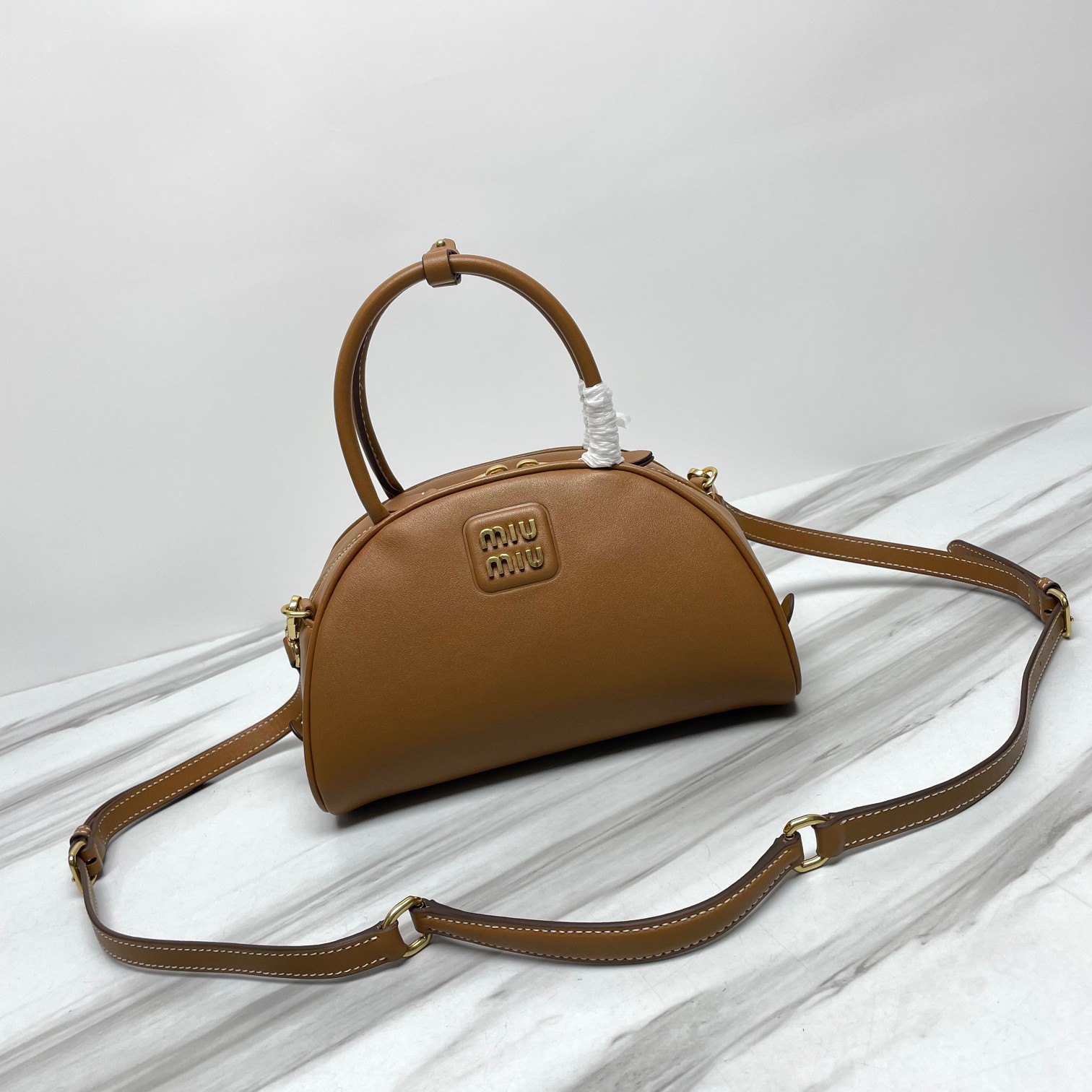 Miu Miu Leather top-handle bag brownMiu Miu 00759
