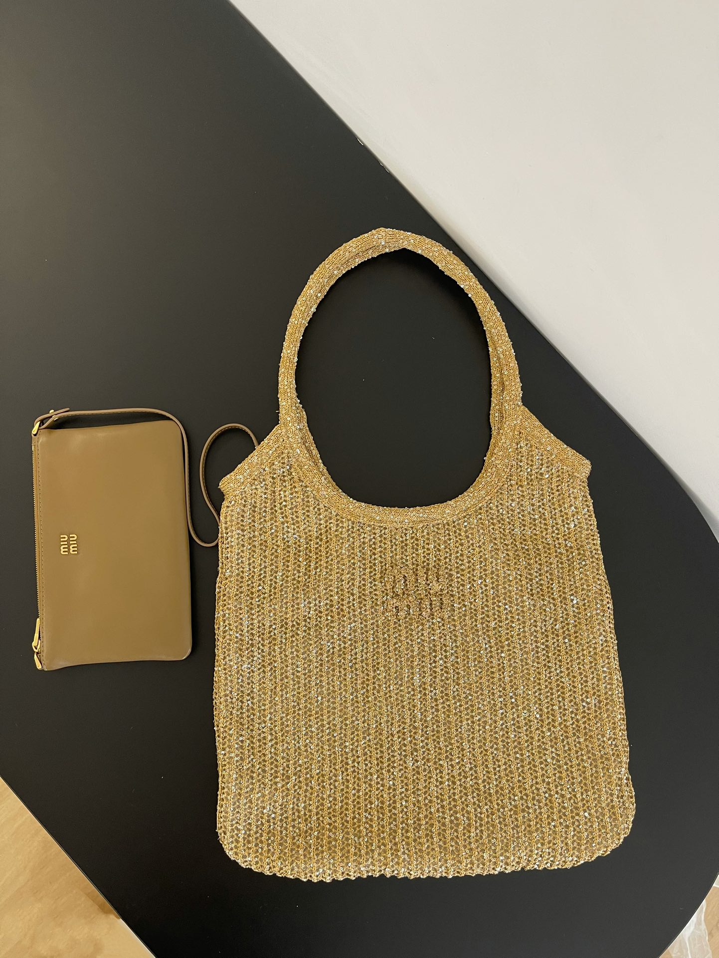 Miu Miu Tundra Ivy Sequin Mesh Bag | Miu Miu