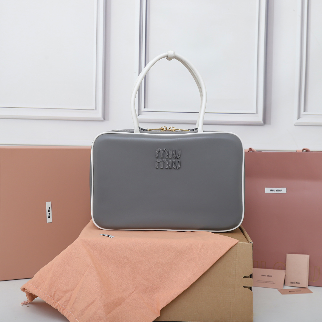 Miu Miu Beau Tote Bag | Grey Miu Miu  00909