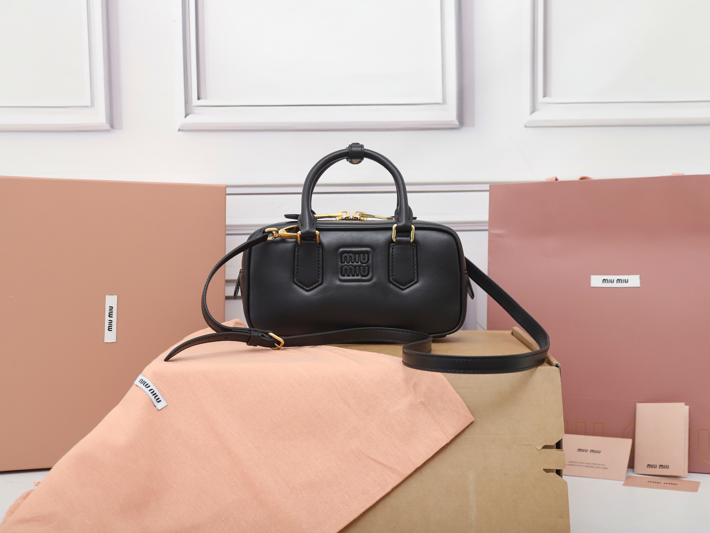 Miu Miu Black Arcadie Leather Mini-bag | Miu Miu