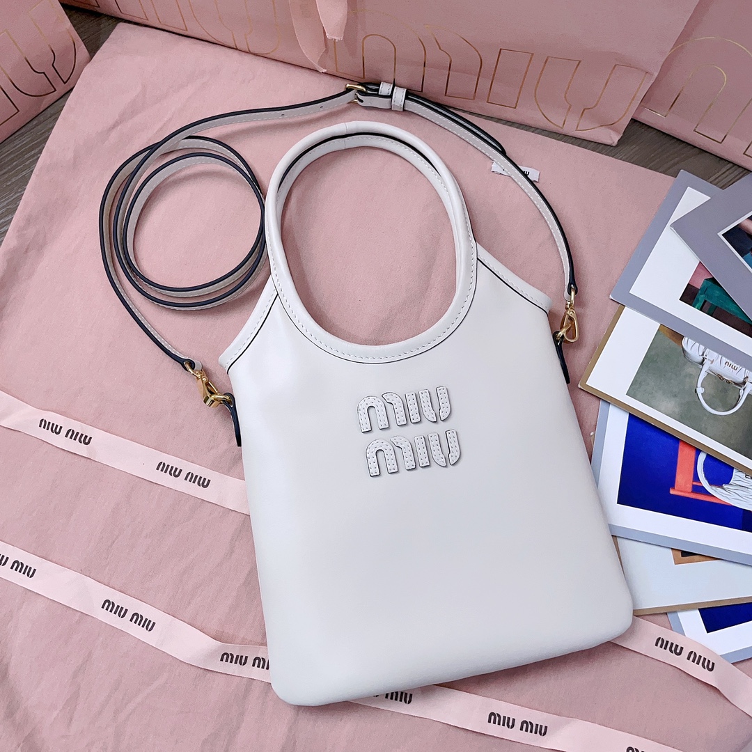 Miu Miu Ivy Tote Bag White Miu Miu
