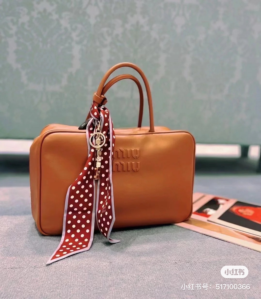 Miu Miu Buy Miu Miu Soft Leather Beau Bag ‘Cognac’ – 5BB172 2CRW F0046