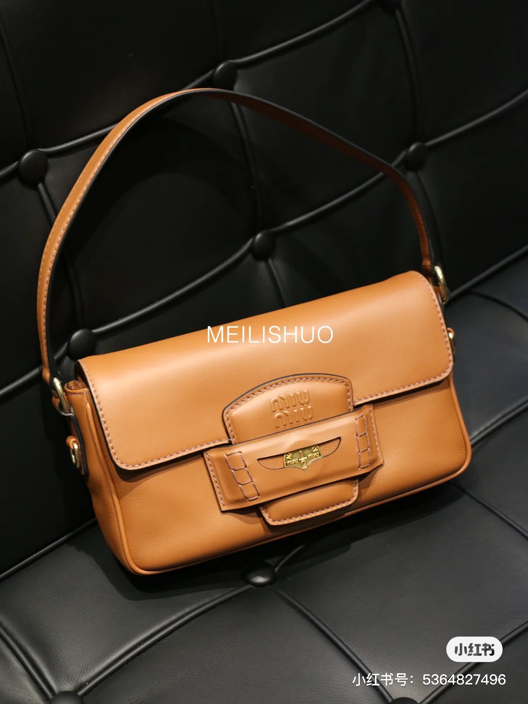 Miu Miu Bolso Bandolera De Napa Estilo Mocasín Coñac | Miu Miu
