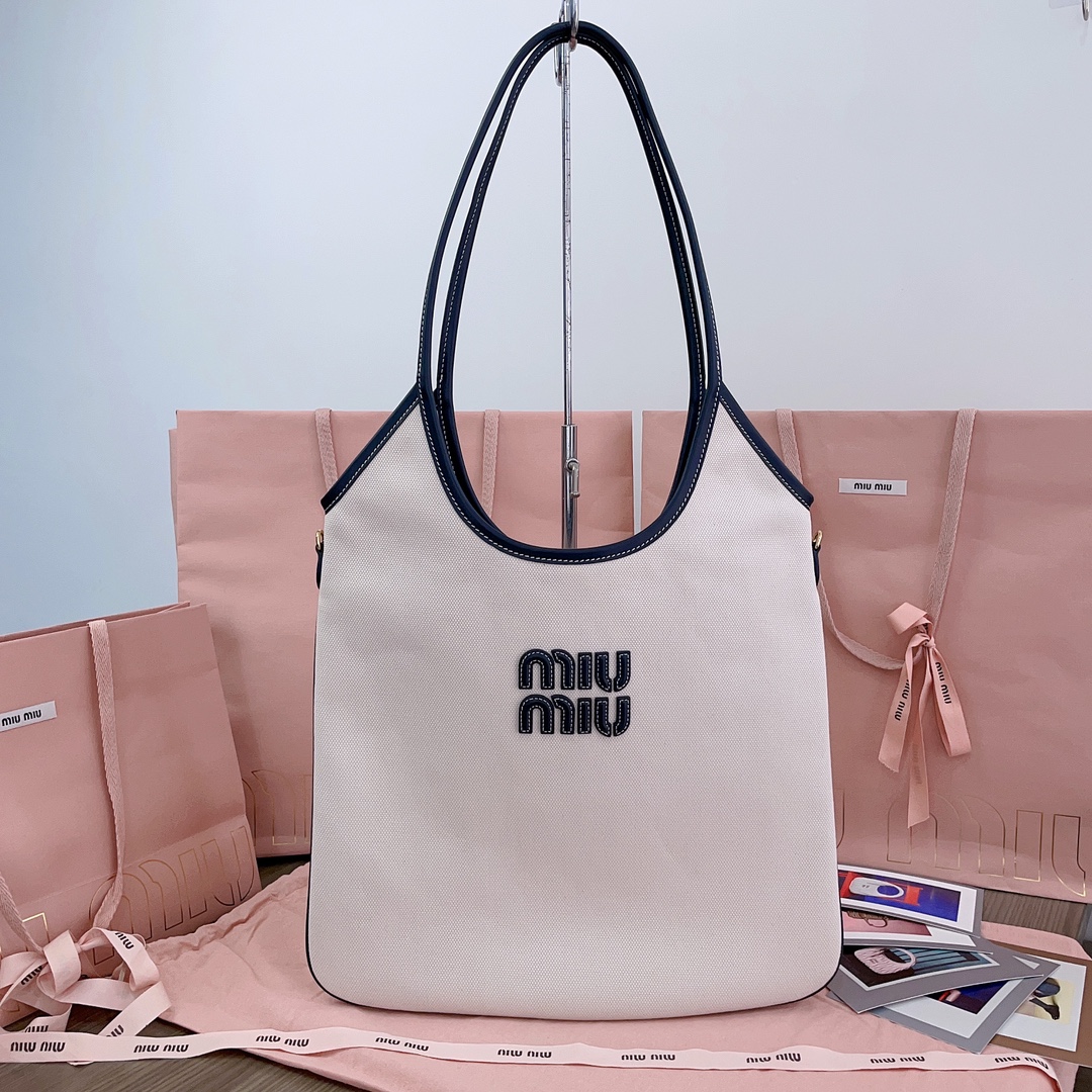 Miu Miu Canvas Ivy – Neutrals Totes, Handbags – MIU20706