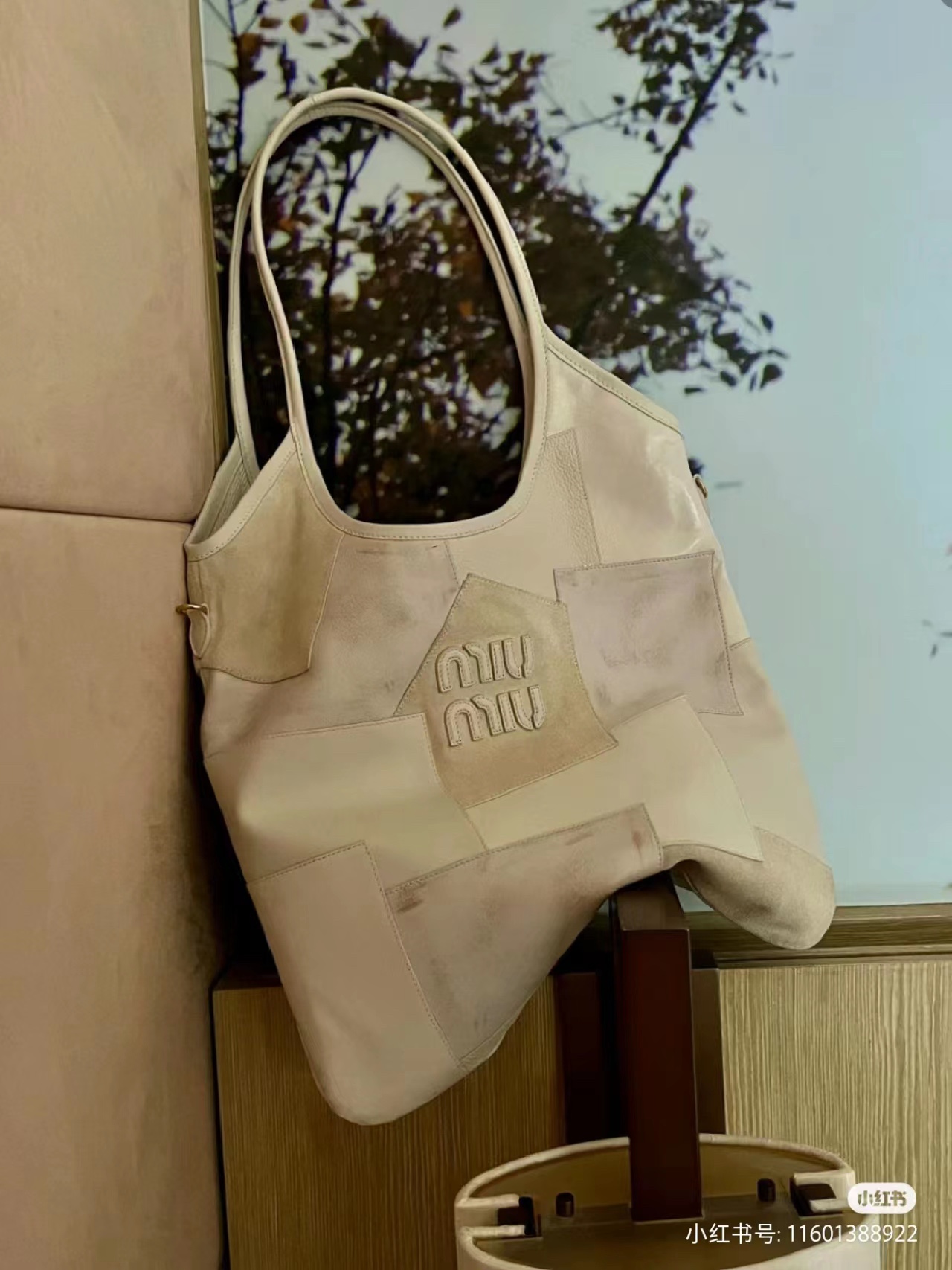 Miu Miu Chalk White Ivy Leather Patchwork Bag | Miu Miu