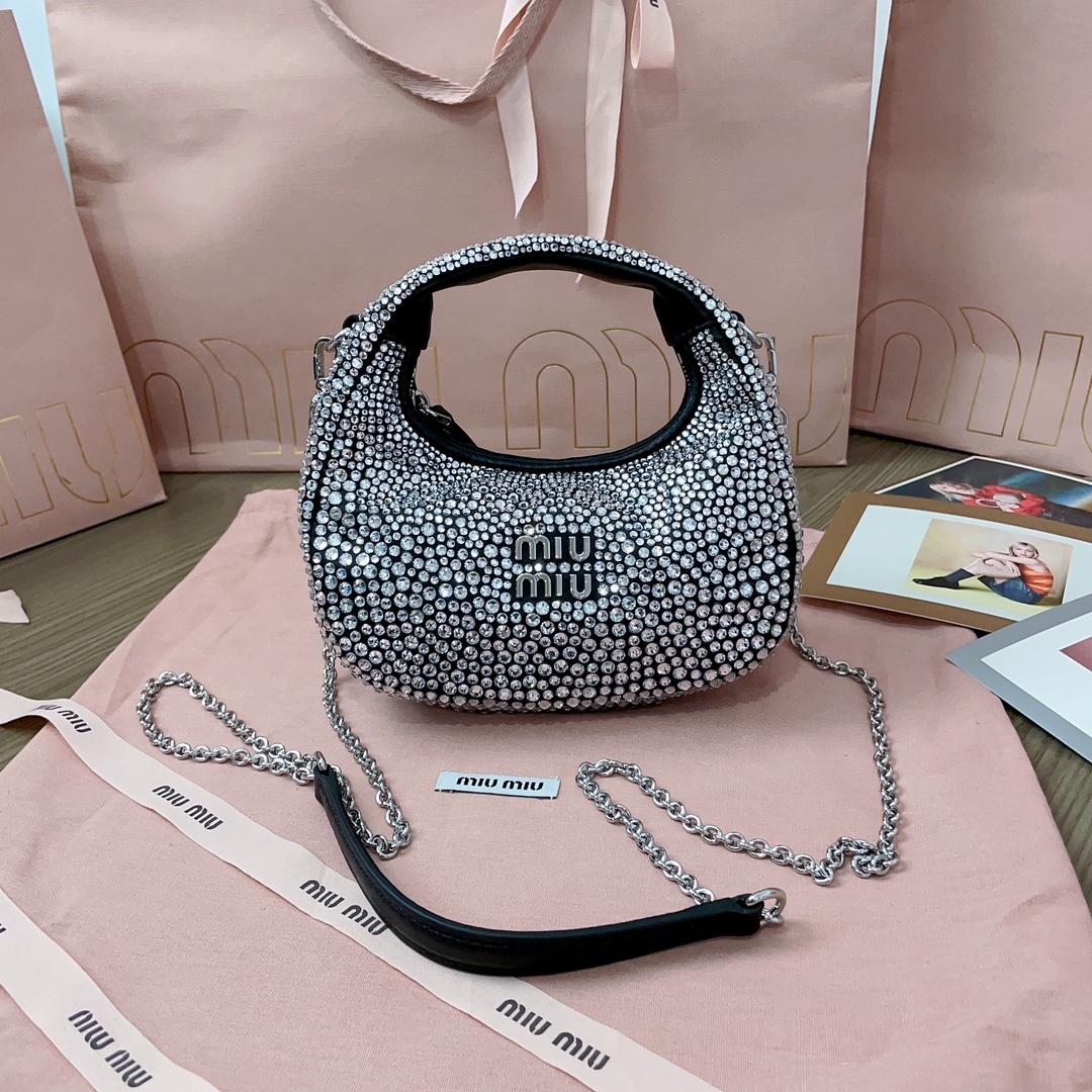 Miu Miu Wander crystal-embellished shoulder bag