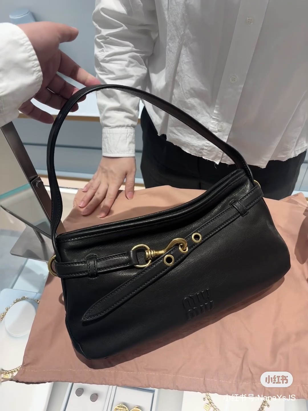 Miu Miu Black Aventure Nappa Leather Bag | Miu Miu..