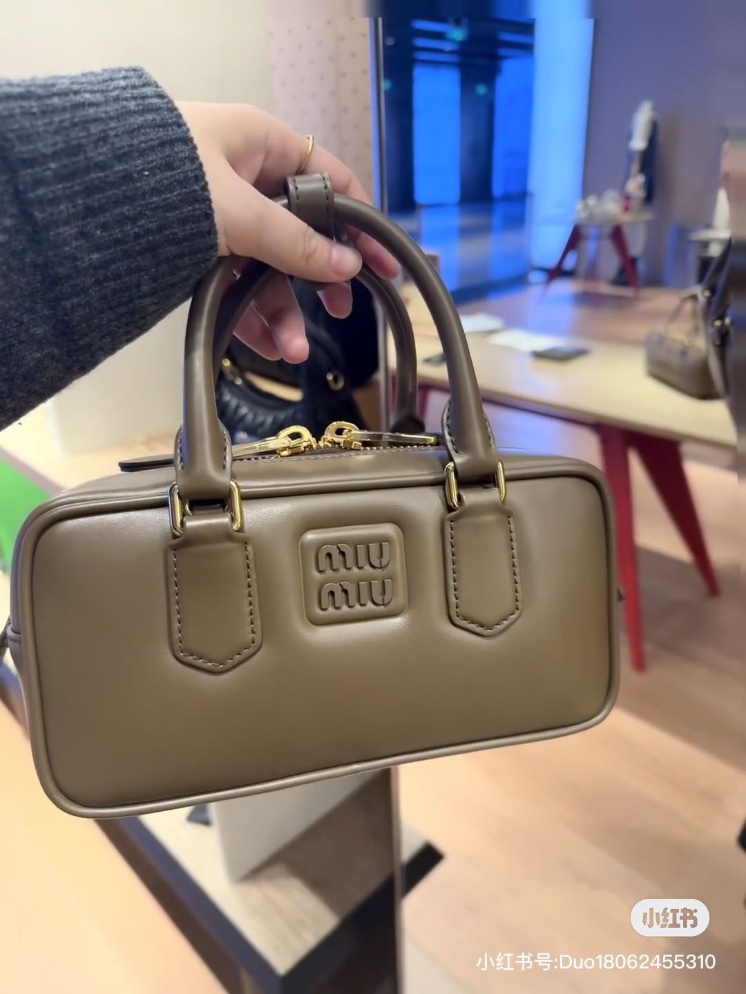 Miu Miu Tuntura Leather Tote Bag 5BB142-ACR3-F0244-OON 130937212 | eBay