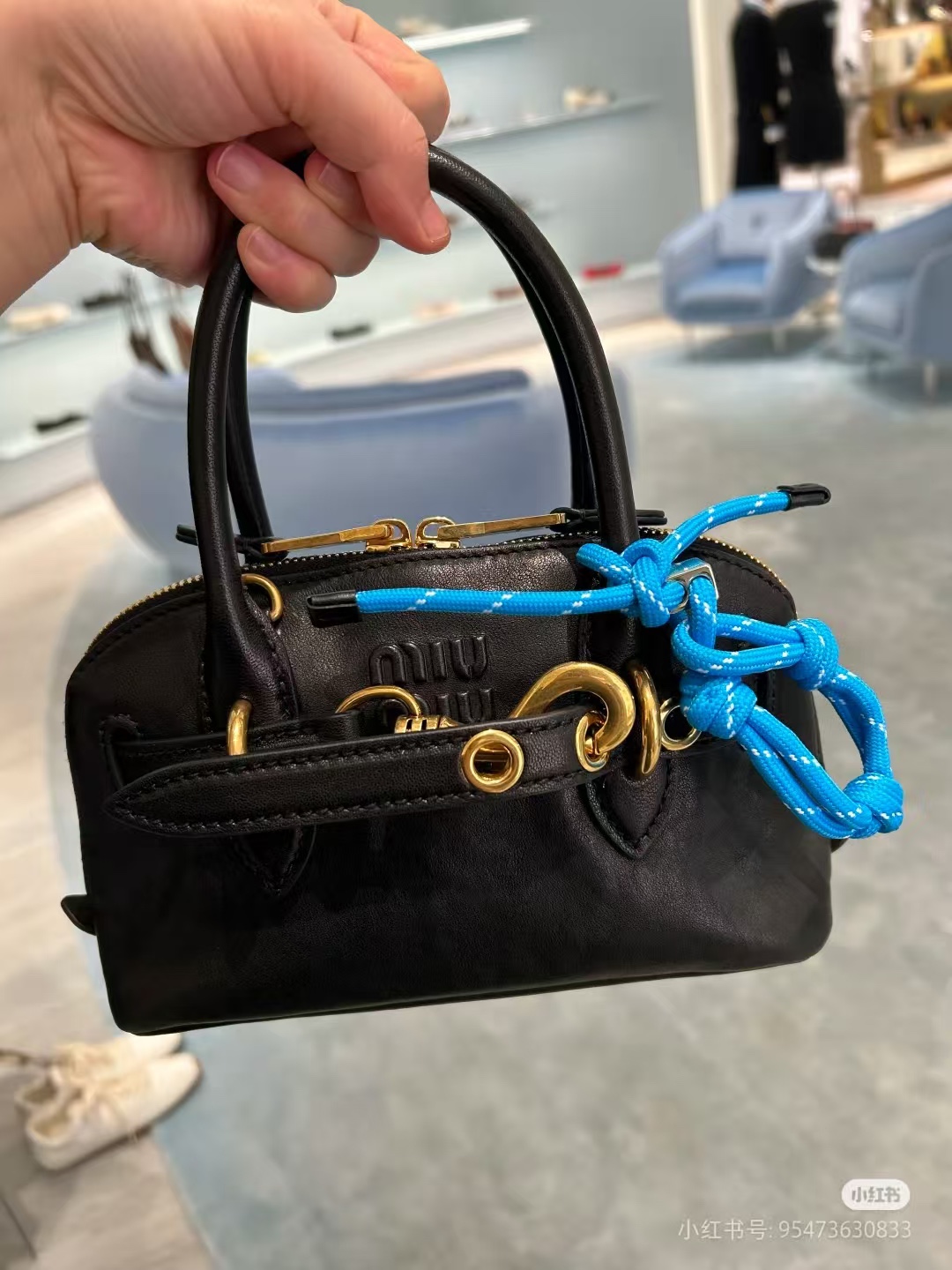Miu Miu Black Aventure Nappa Leather Top-handle Bag | Miu Miu