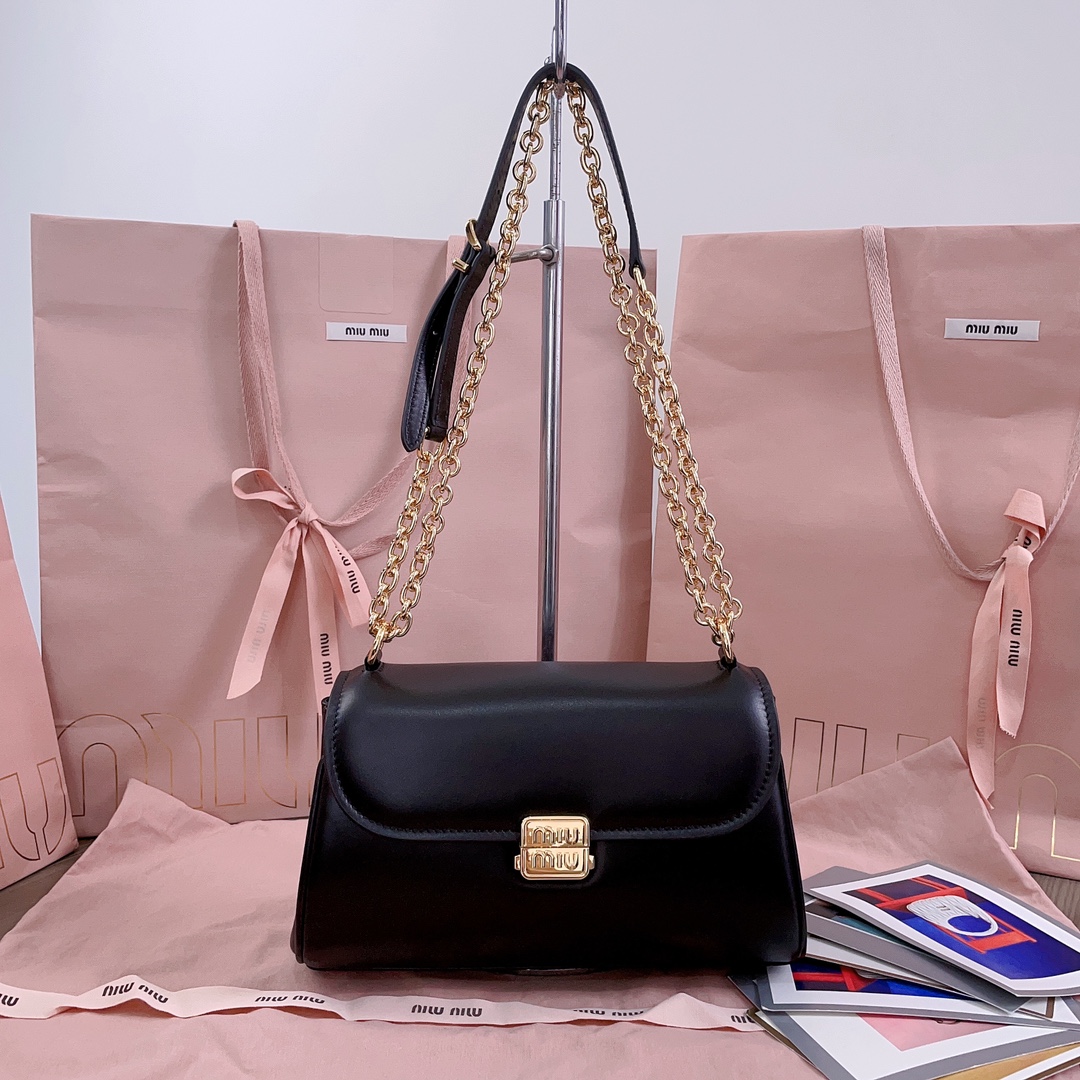 MIU MIU Goatskin Madras Fiocco Bow Top Handle Tote Cammeo 311644