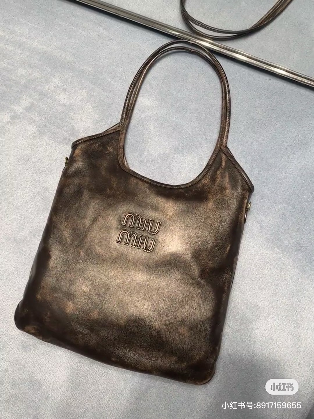 Miu Miu Miu Miu Ivy logo-appliqué Tote Bag | Brown