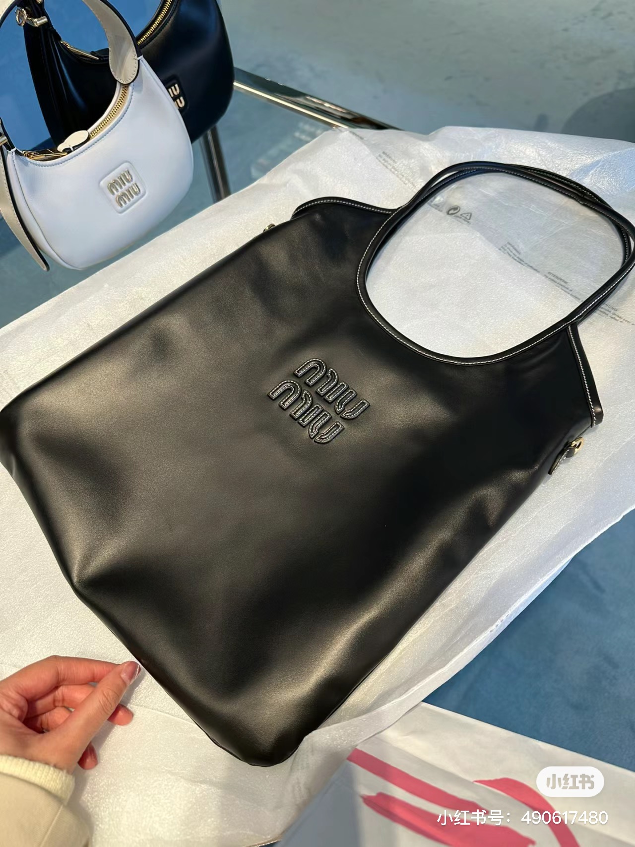MIU MIU Nappa Ivy Bag Black 1501107 Miu Miu 03489