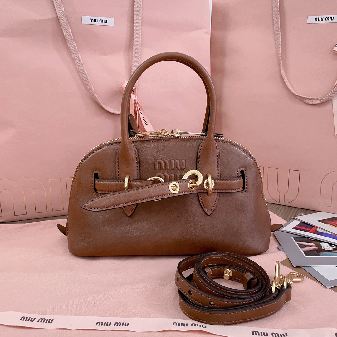 Miu Miu Oak Aventure Nappa Leather Top-handle Bag | Miu Miu
