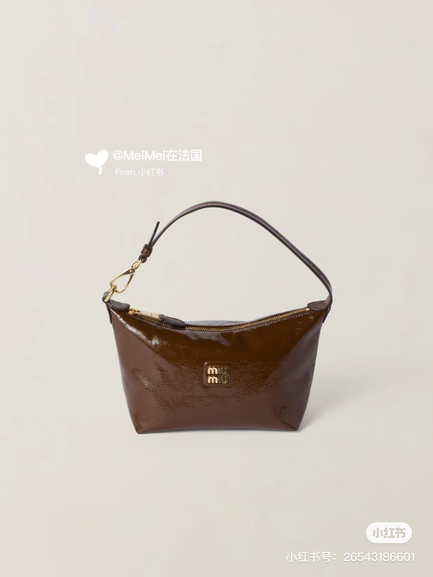 Miu Miu Women’s’ Naplak Patent Mini Bag in Brown |