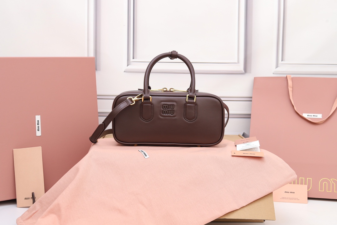 Miu Miu Briarwood Arcadie Leather Bag brown | Miu Miu