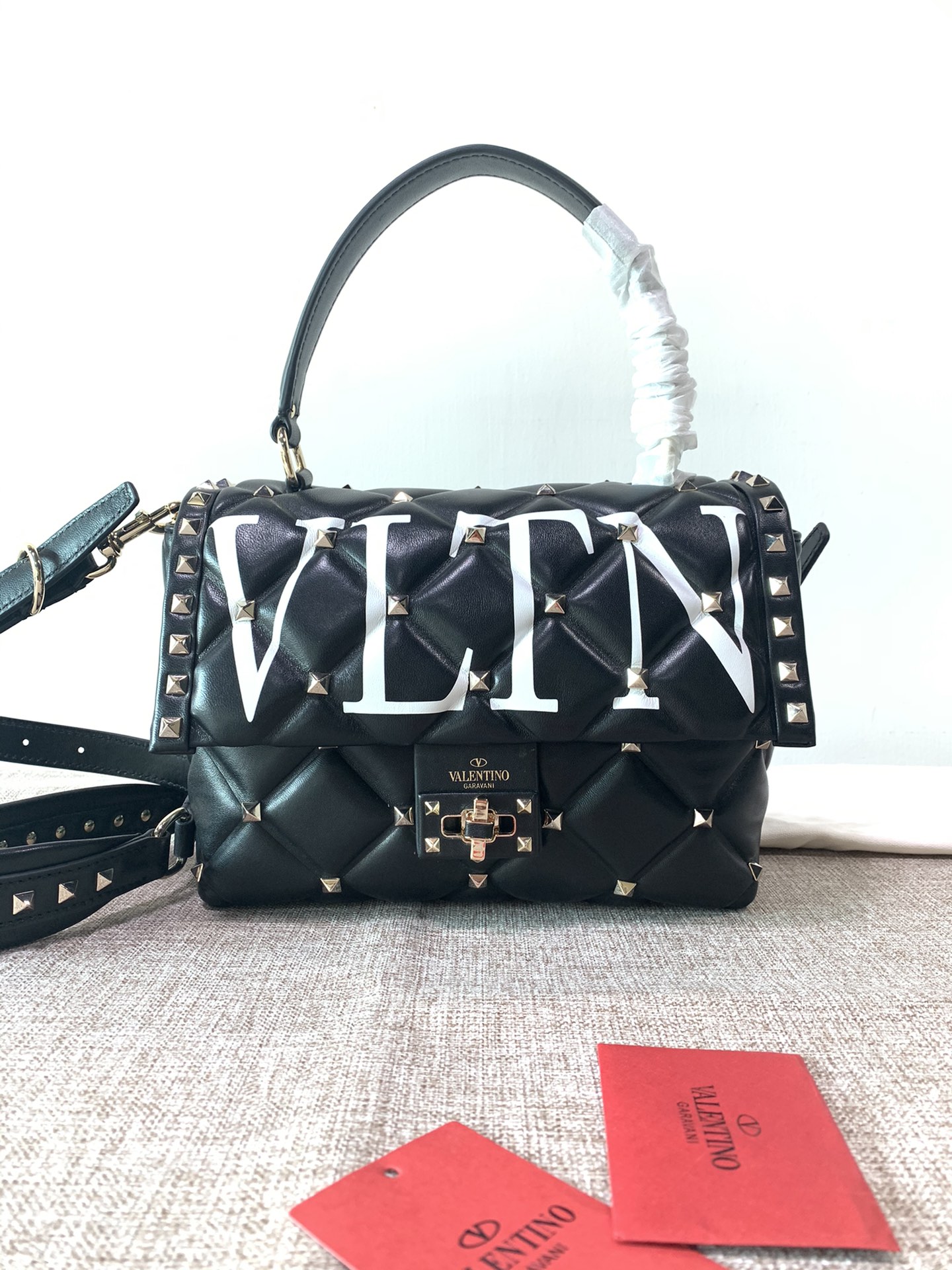 VALENTINO GARAVANI Lambskin VLTN Print Candystud