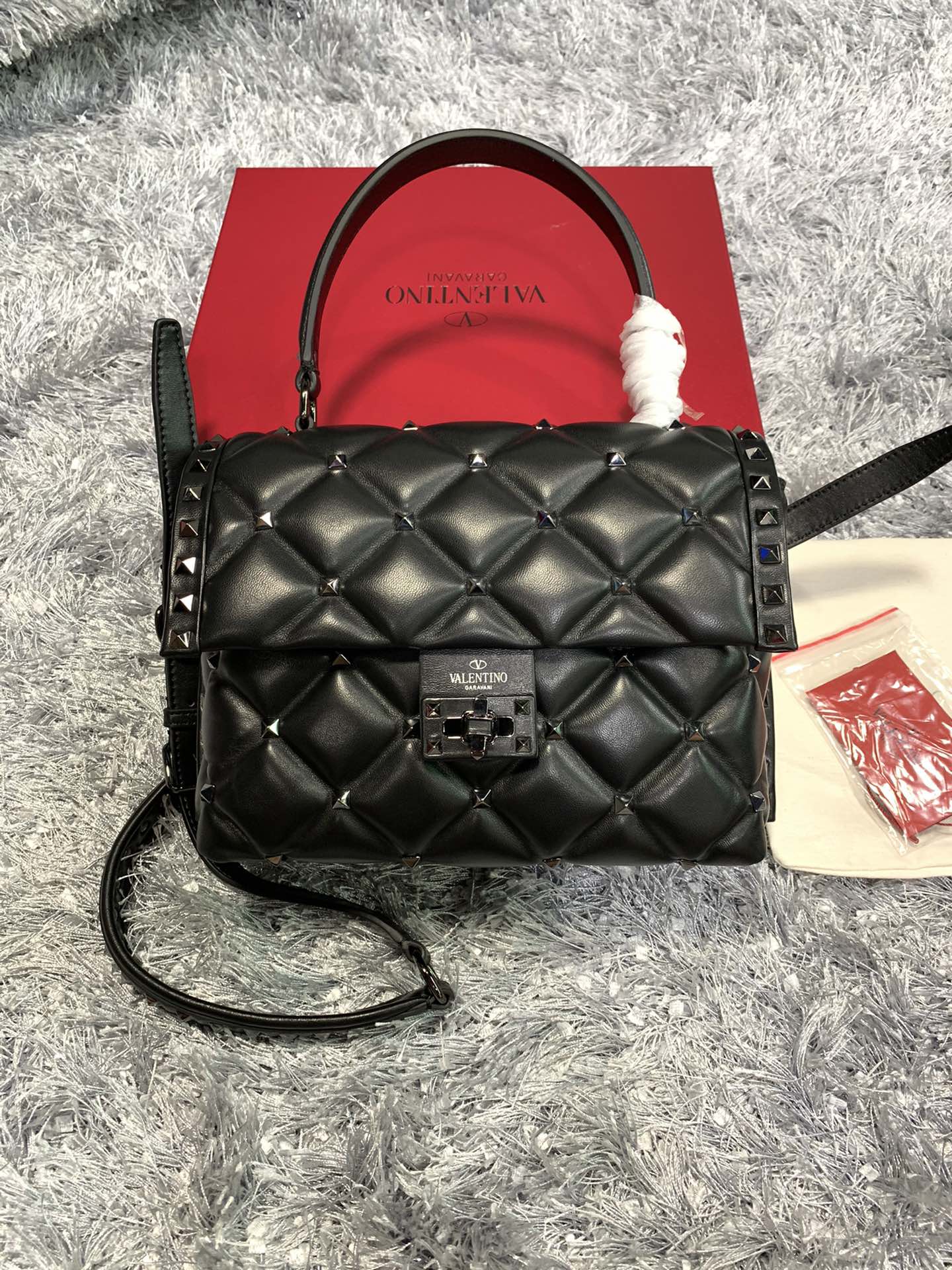 Valentino Quilted Top Handle Bag – Black Handle Bags,