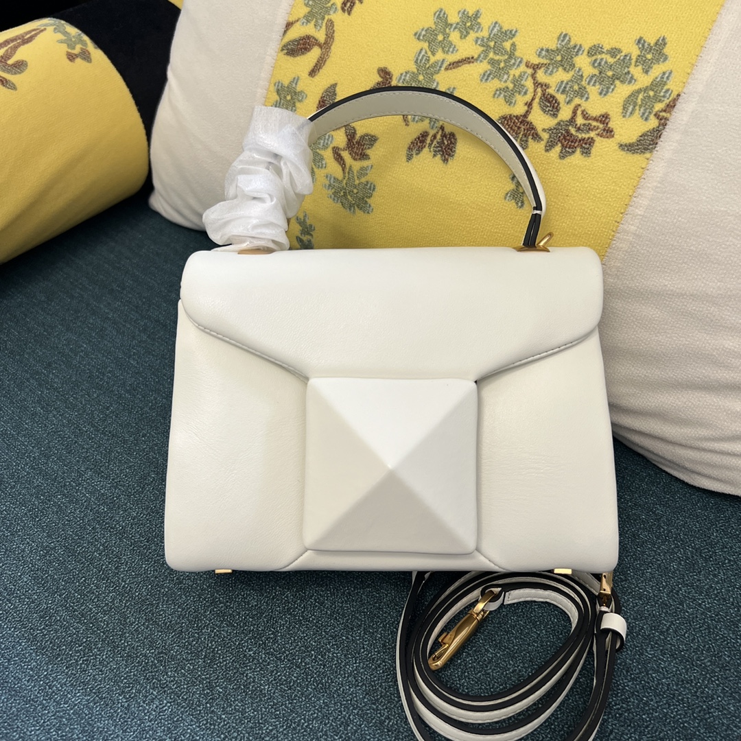Valentino Rockstud Top Handle Bag – White Handle Bags,
