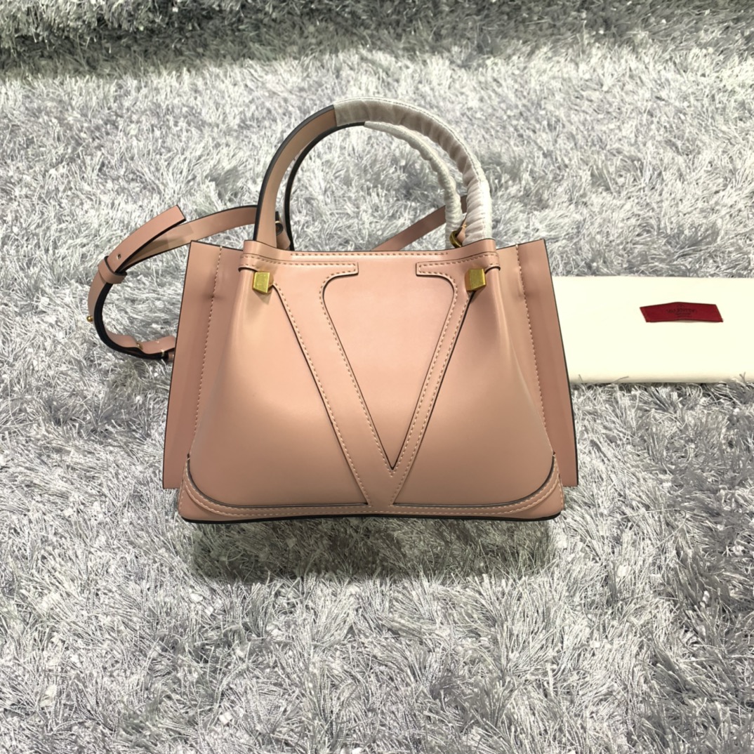 Valentino Garavani Pink Leather Shoulder Bag  brown pink Valentino 00059