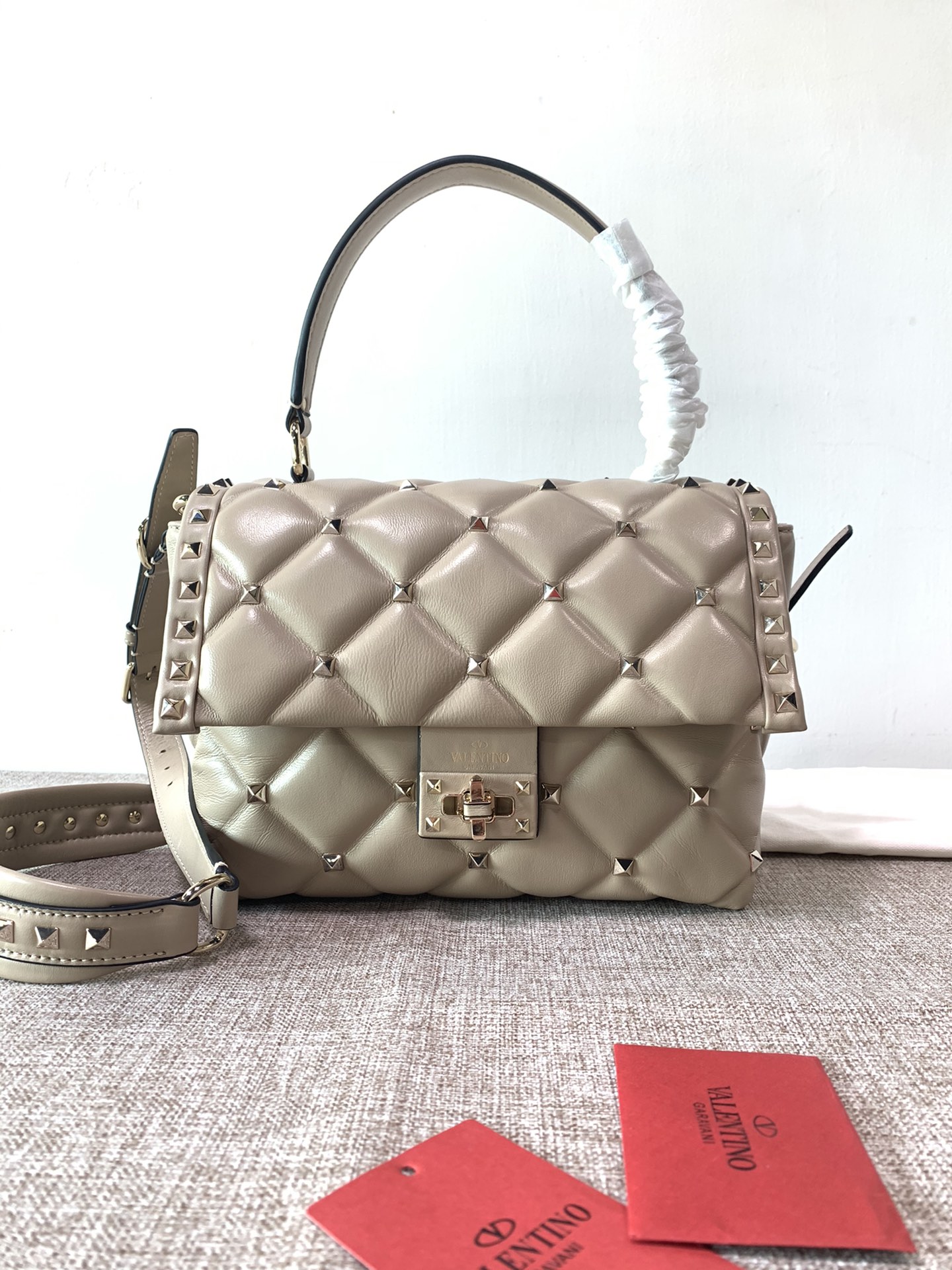 Valentino Garavani Candystud quilted calfskin small bag | RW2B0B55NAPP45