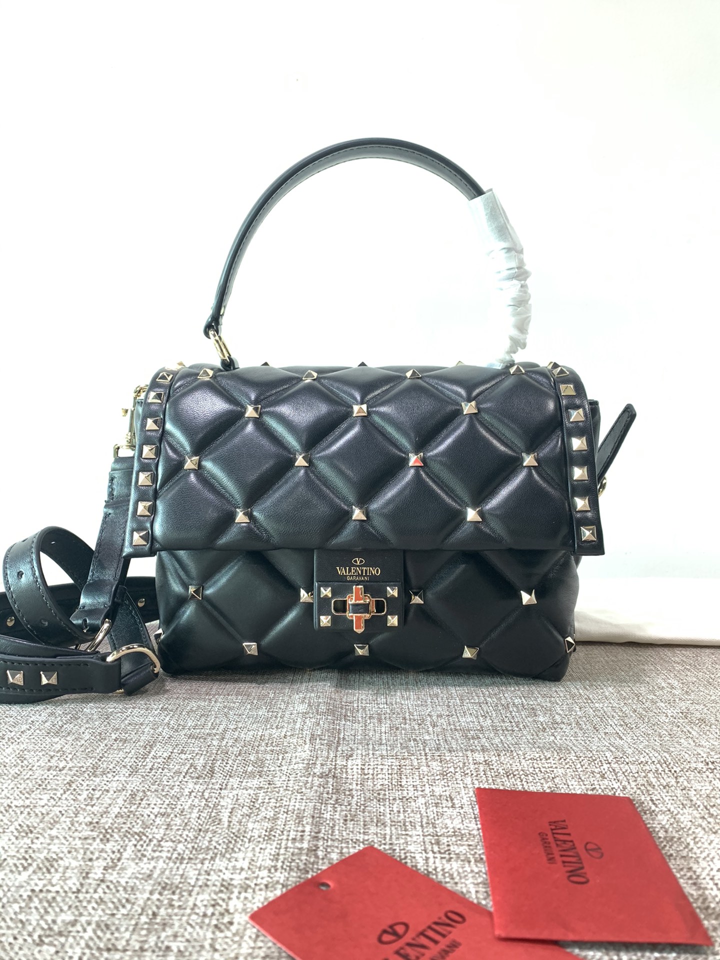 Valentino Garavani Candystud Top Handle Bag in Black |