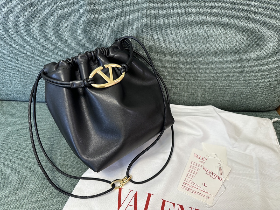 Valentino Garavani VLogo Drawstring Bucket Bag