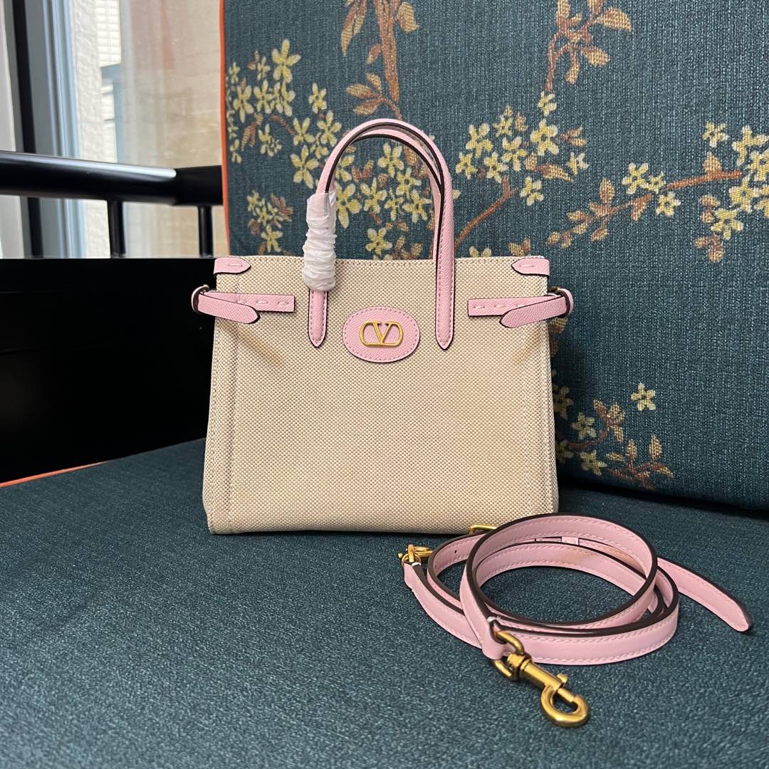 Valentino Garavani Antibes Medium Canvas Shopping Tote