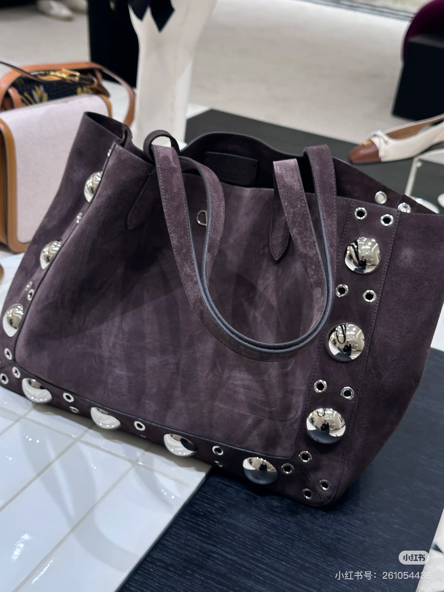 Valentino Garavani Nellcôte large suede shopping bag | Luisa World