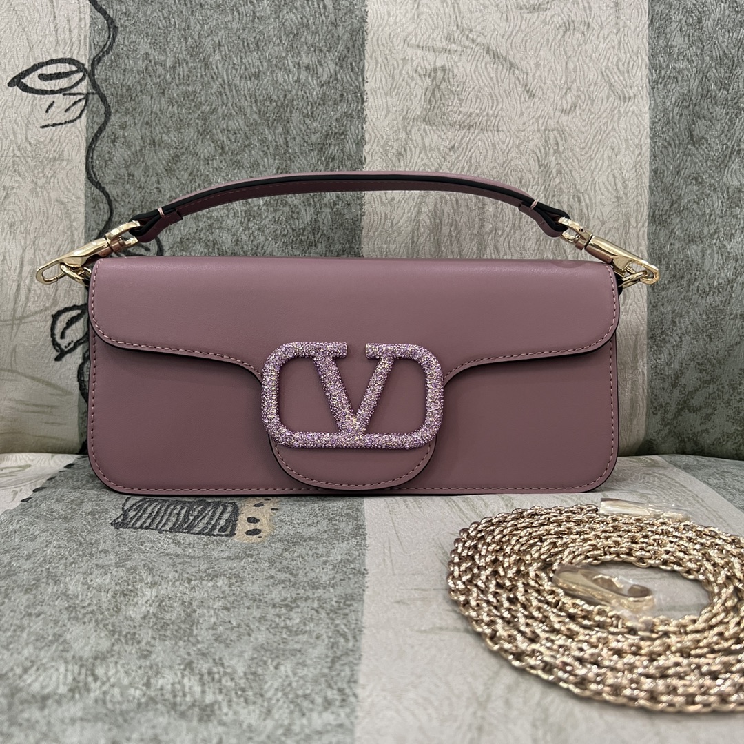 Valentino Garavani Loco Small VLOGO Rhinestone Shoulder
