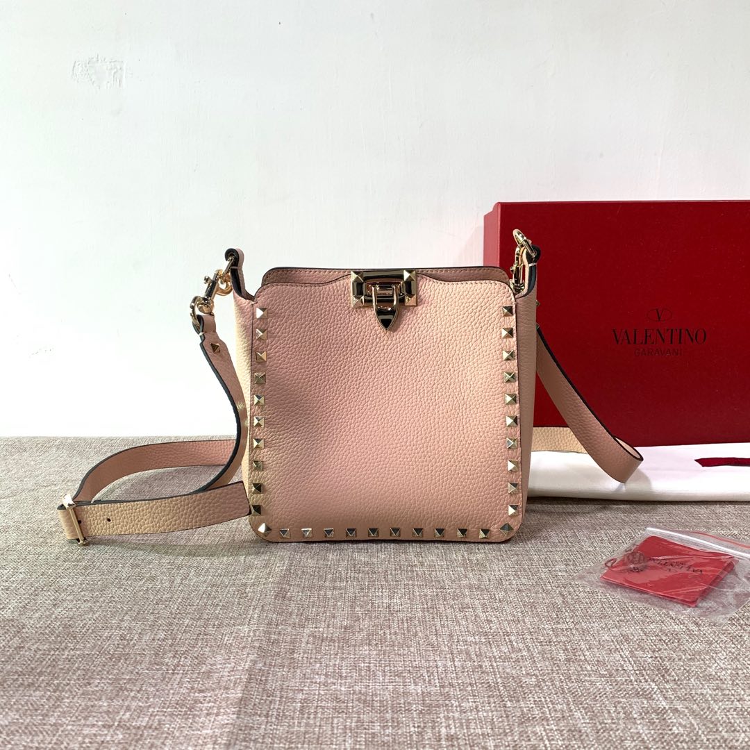 Valentino Pale Pink Leather Mini Rockstud Shoulder Bag Valentino | TLC