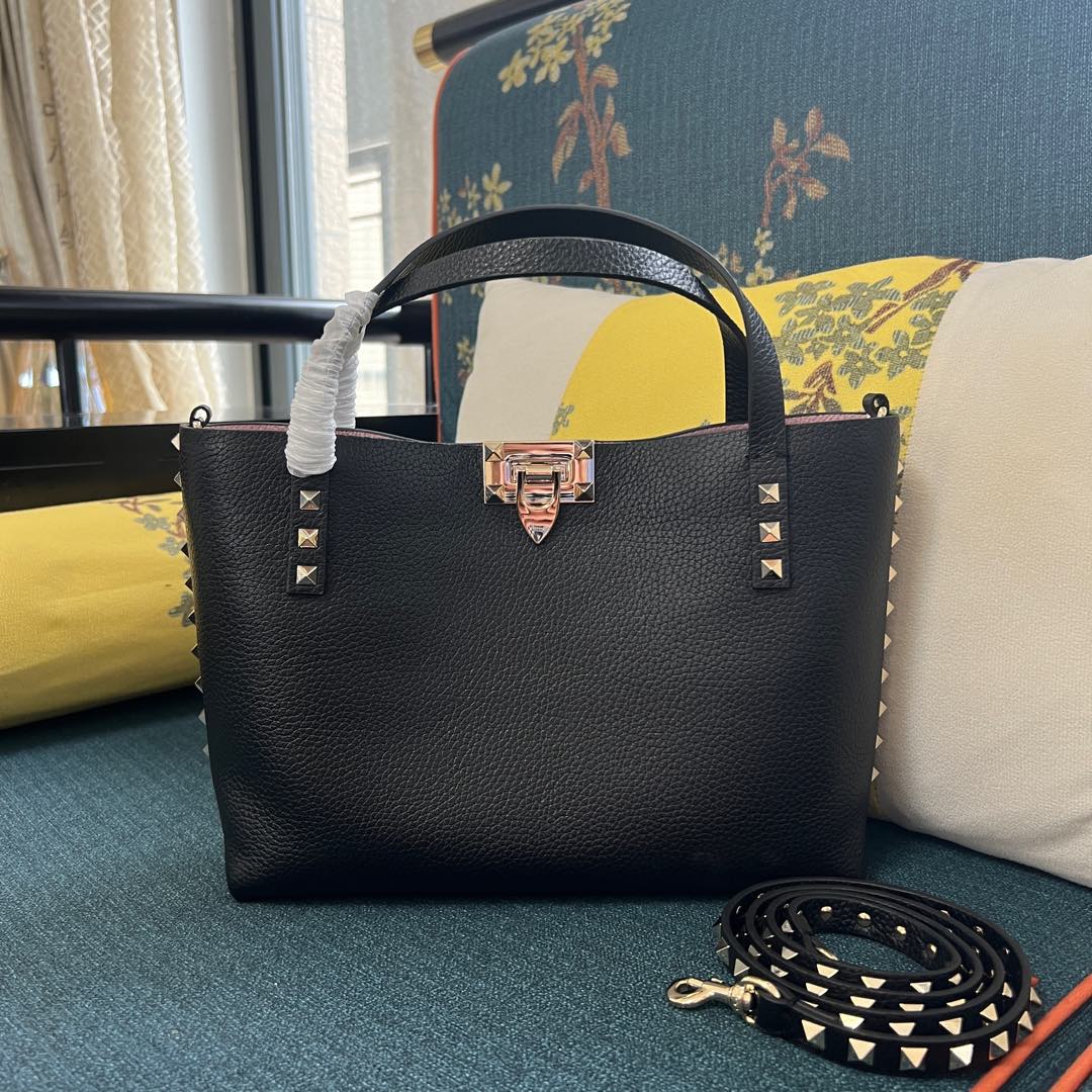 Valentino Garavani Rockstud Small Top Handle Bag –