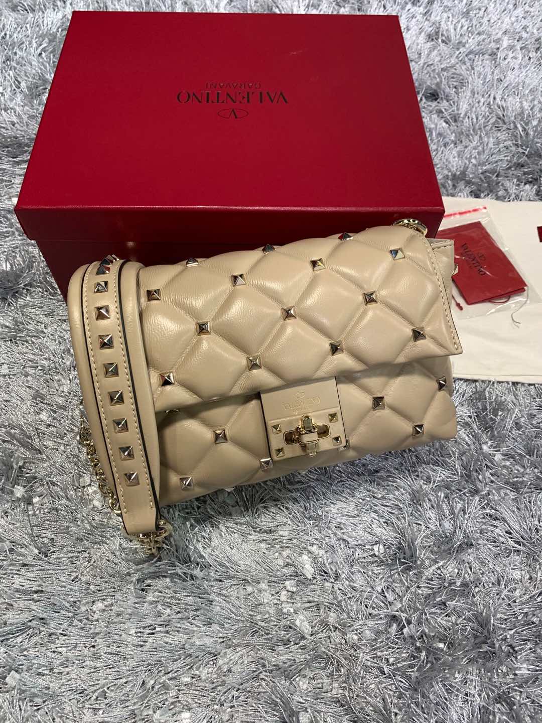 VALENTINO GARAVANI Nappa Medium Candystud Top Handle