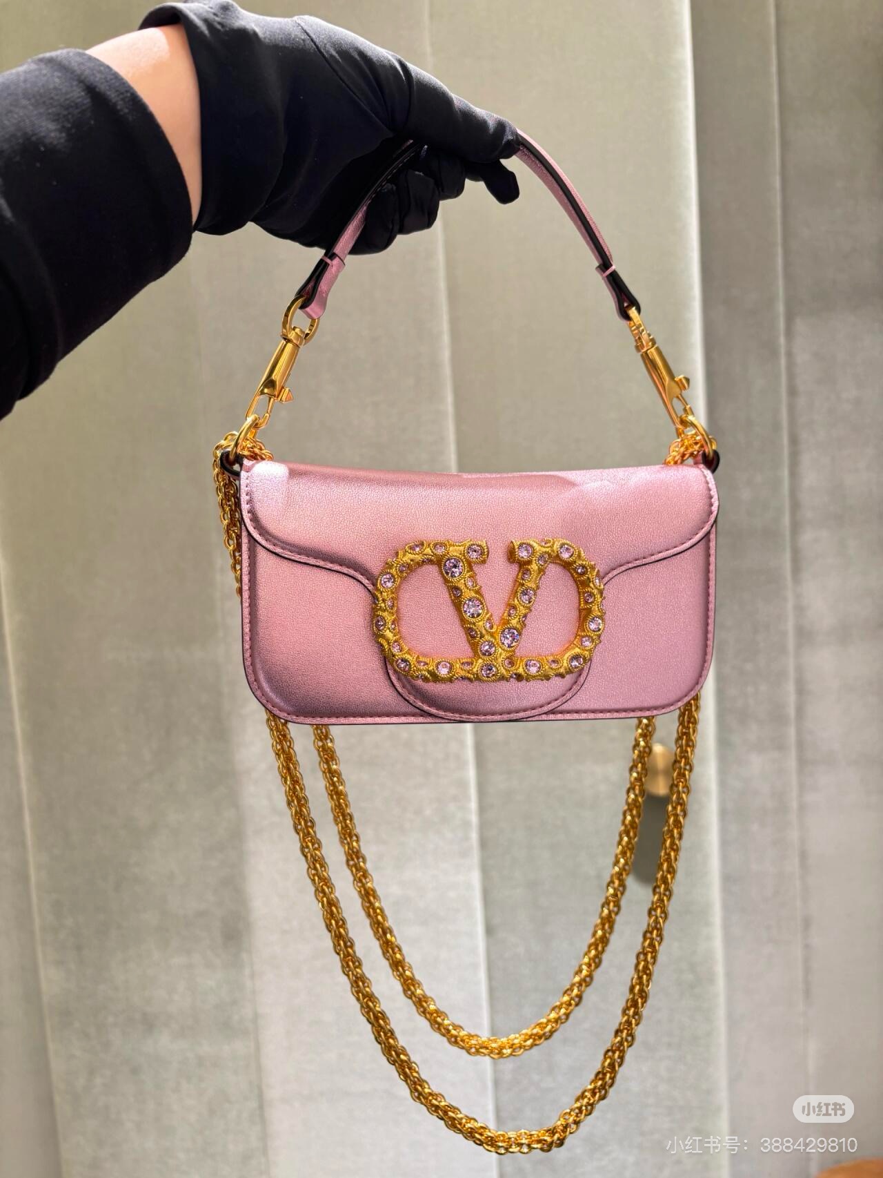 Valentino Garavani Locò Small Shoulder Bag in Laminated