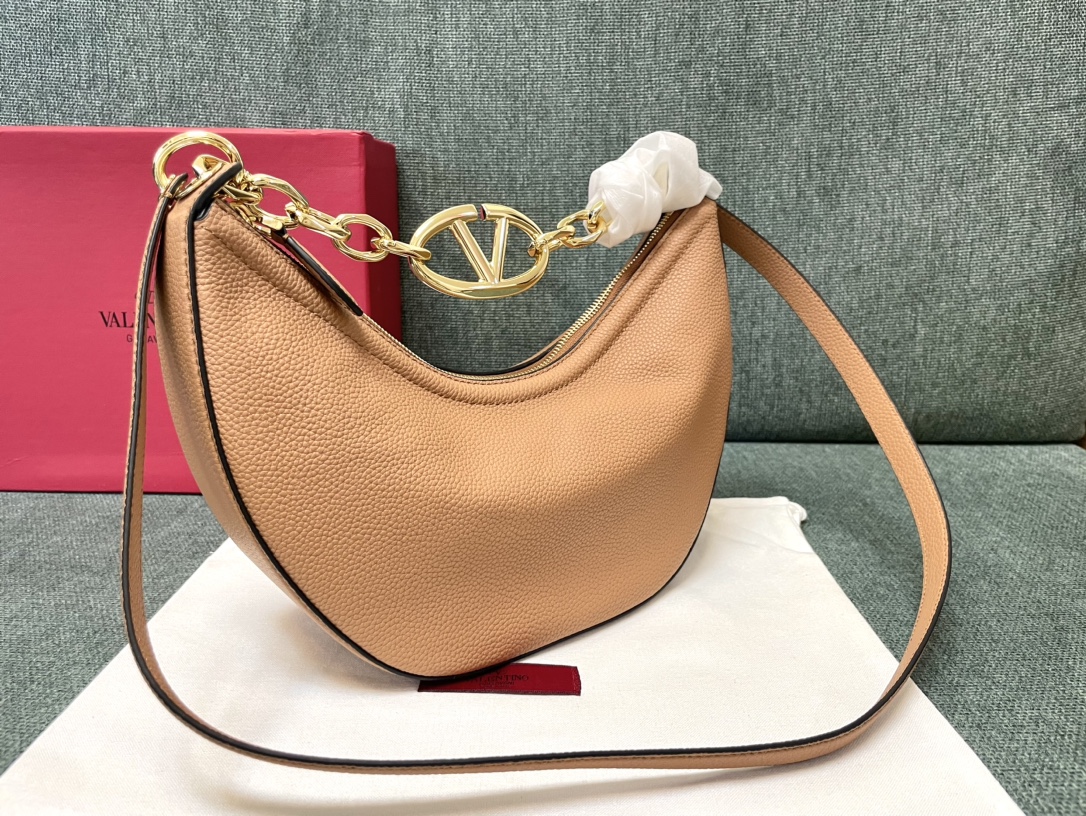 Valentino Garavani V Logo Gate leather top handle bag