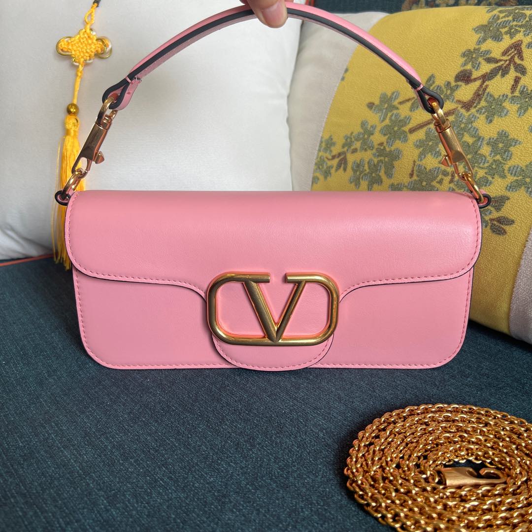 Valentino Pink Leather VLogo Clutch Bag Valentino