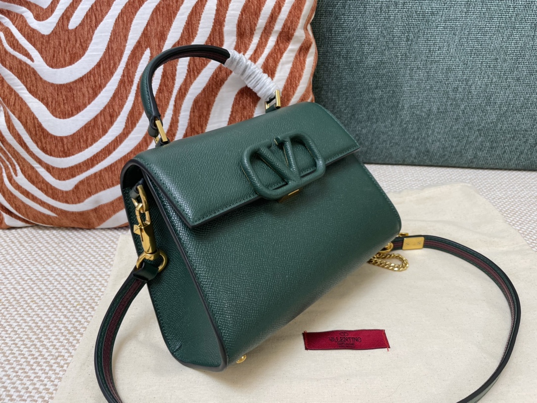 Valentino Small Vsling Grainy Calfskin Handbag for Woman in English