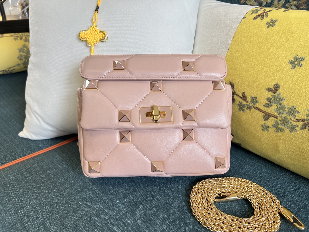 Valentino Garavani Medium Roman Enamel Stud Top Handle Bag | Nordstrom