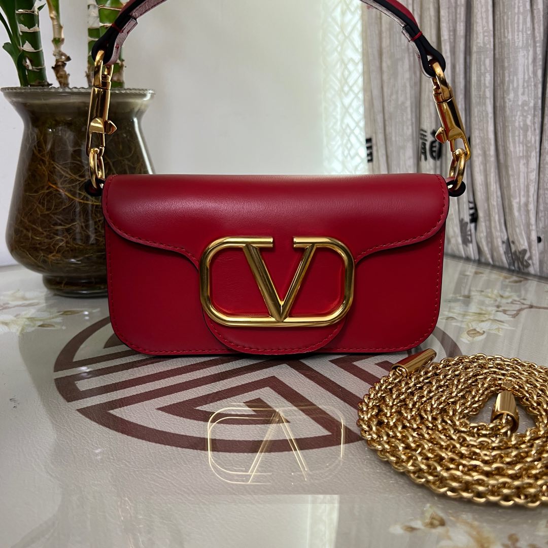 Valentino Garavani V-Logo Leather Mini Shoulder Bag