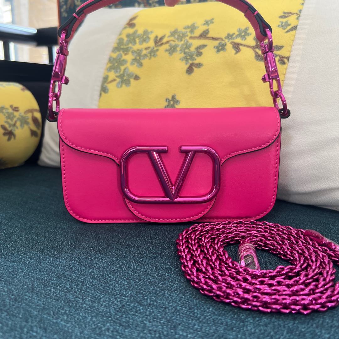 Valentino Men’s Mini Shoulder Bag in Pink Valentino
