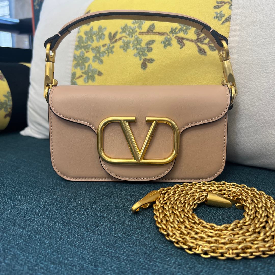 VALENTINO GARAVANI Calfskin Vlogo Micro Loco Shoulder Bag