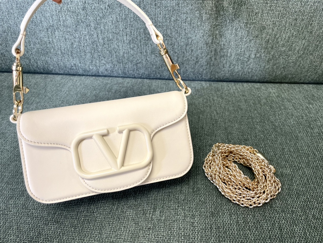 Valentino Garavani Loco Small Flap Leather Shoulder Bag