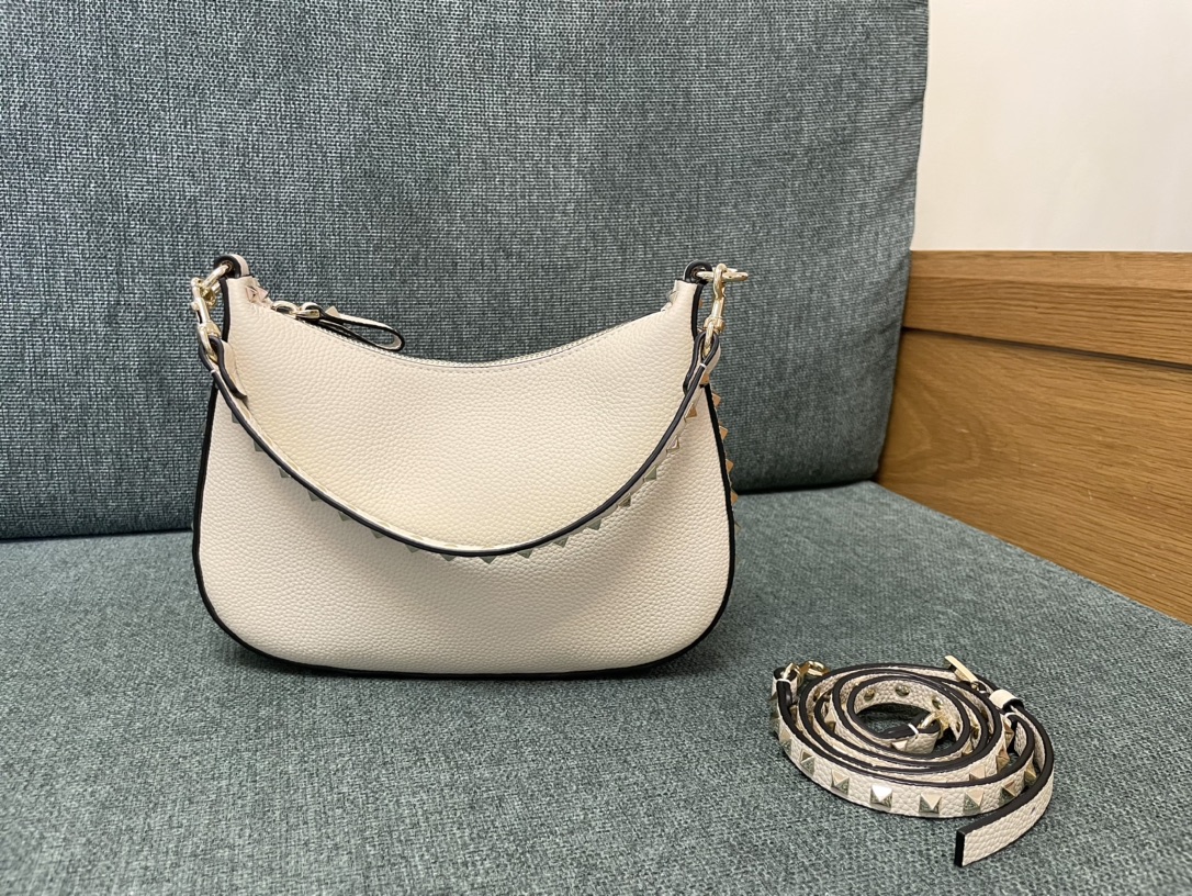 Valentino Garavani Rockstud Leather Mini Bag | White