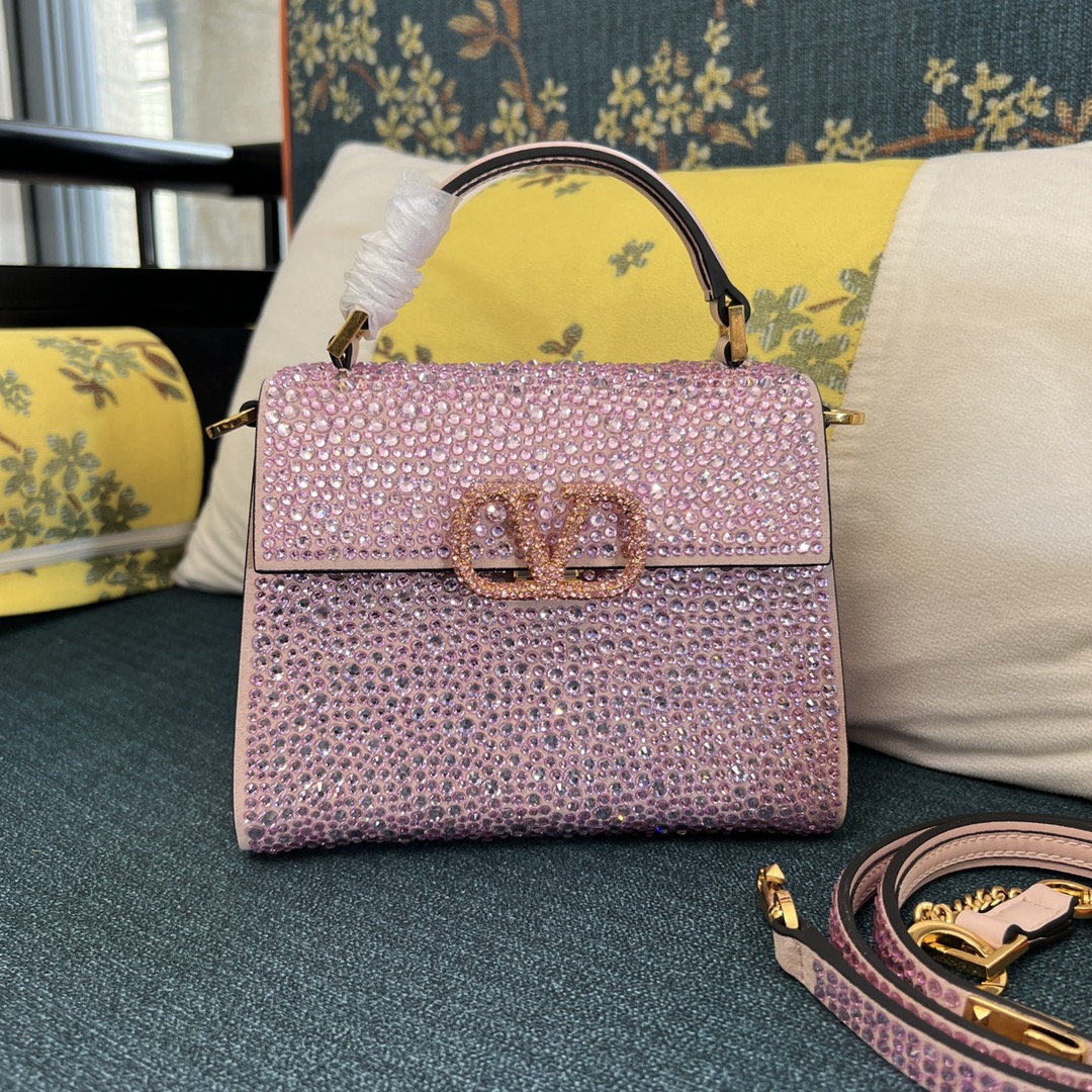 Valentino Vsling Mini Handbag With Sparkling Embroidery for