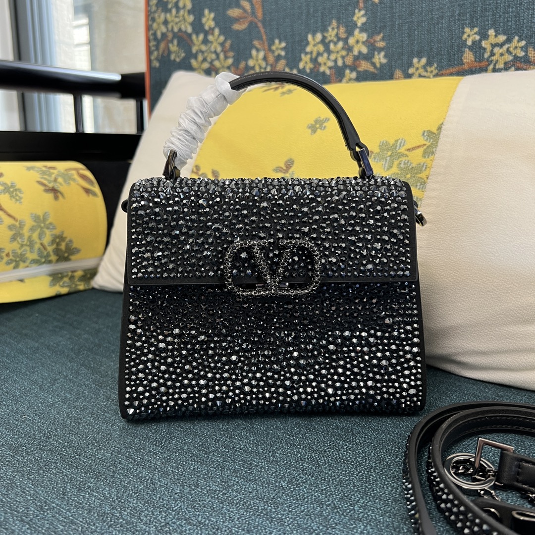 Valentino Mini Vsling Handbag With Sparkling Embroidery for Valentino 00889