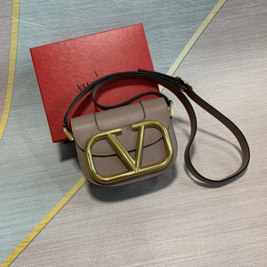 Valentino SuperVee Small Calfskin Crossbody Bag Organ