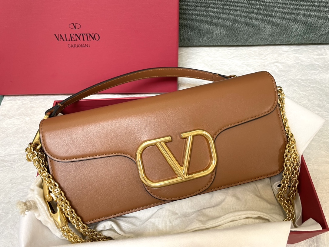 Valentino Medium Leather Exterior Bags & Handbags for Women brown